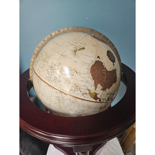 Wood Late 20th Century Repogle Globe on Floor Stand For Sale - Image 7 of 16
