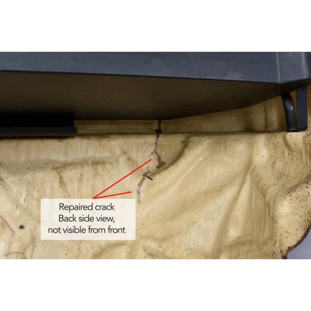 Vintage Wall Mounted Faux Stone Electric Fireplace With Space Heater For Sale - Image 9 of 16