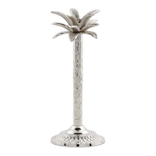 Wildwood Palm Brass Candlestick For Sale