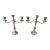 Statement Circa 1930 Gorham Convertible Silver-Plate Triple Candelabras - A Pair For Sale