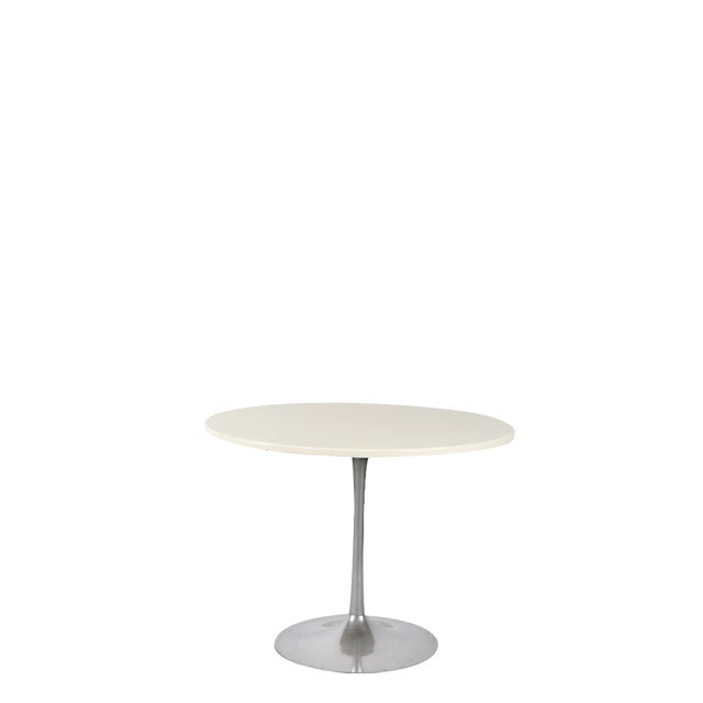 Vintage Dining Table with Metal Tulip Leg, 1970s For Sale