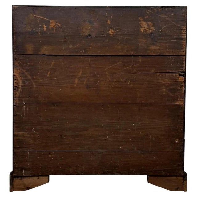 Brown Antique English Georgian Oak Bureau, 1700s For Sale - Image 8 of 14