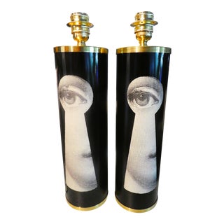 Vintage Large Fornasetti Julia Keyhole Lamps - a Pair For Sale