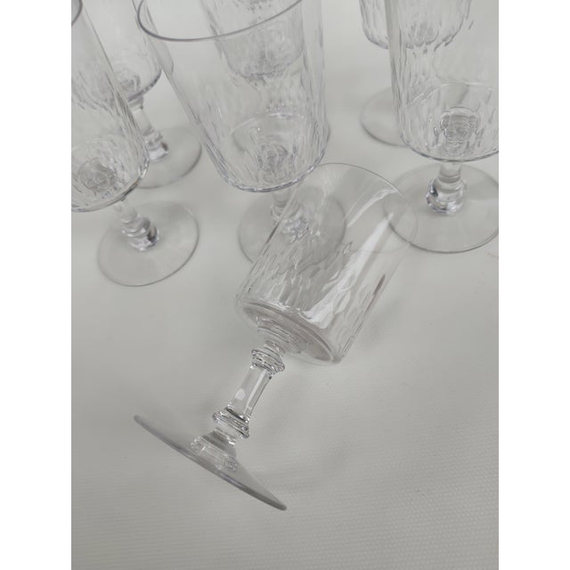Glass Large Antique Crystal Glasses from Baccarat, 1890s, Set of 8 For Sale - Image 7 of 8