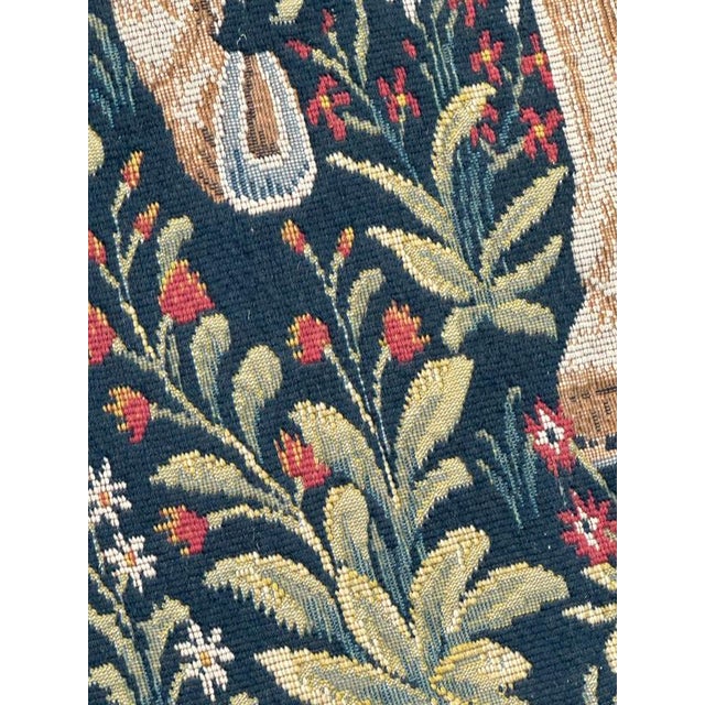Vintage French Jacquard Tapestry with Noble Amazone Motif in the style of Aubusson, 1970s For Sale - Image 17 of 18