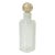 Vintage Murano Seguso White Ribbons Gold Leaf Stopper Italian Art Glass Perfume Vanity Bottle For Sale