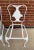 French Country 1950s Woodard Trianon Wrought Iron Patio Dining Chairs Hollywood Regency Set of 4 For Sale - Image 3 of 14