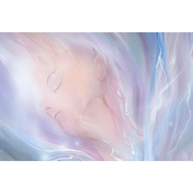1990s The Cosmic Dream - Visionary Figurative Nude Composition in Acrylic on Masonite by Kimberlee Kuwica For Sale - Image 5 of 8