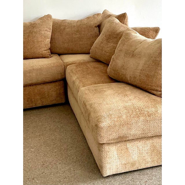 Mid-Century Modern Vintage Kreiss Boucle Chenille Sectional Sofa For Sale - Image 3 of 12