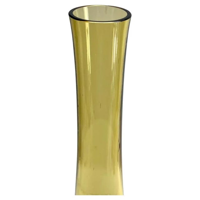 Glass Art Nouveau Amber Glass Vases, 1920, Set of 2 For Sale - Image 7 of 9