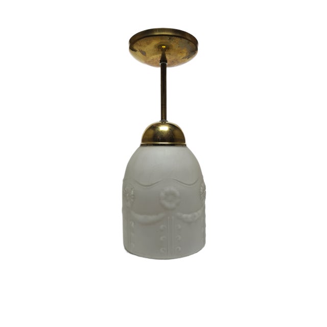 Vintage Pendant Lamp in Glass, Poland, 1960s For Sale - Image 6 of 6