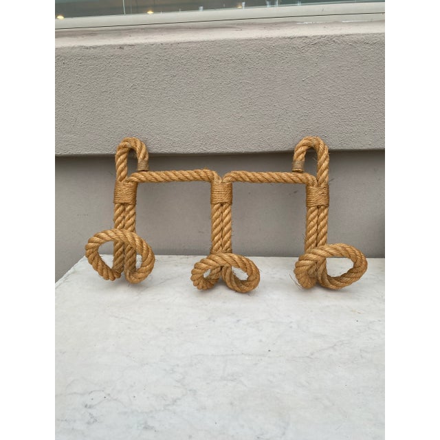 Mid-Century Modern Mid-Century Rope Coat Rack Adrien Audoux & Frida Minet-A Pair For Sale - Image 3 of 5