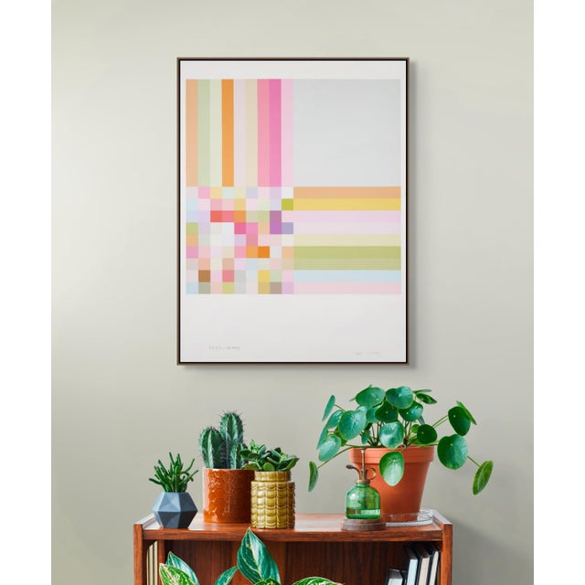 Abstract Contemporary Abstract Acrylic on Arches-Cotton Paper "Subset 0301" by Kyong Lee For Sale - Image 3 of 4