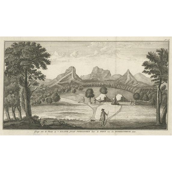 Encampment on Juan Fernández Island, 1748, Paper For Sale - Image 6 of 6