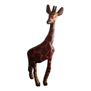 Handcarved Wooden Giraffe Figurine