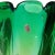 Murano Vintage Murano Sommerso Green Golden Yellow Italian Art Glass Decorative Ribbed Swirl Flower Vase For Sale - Image 4 of 7