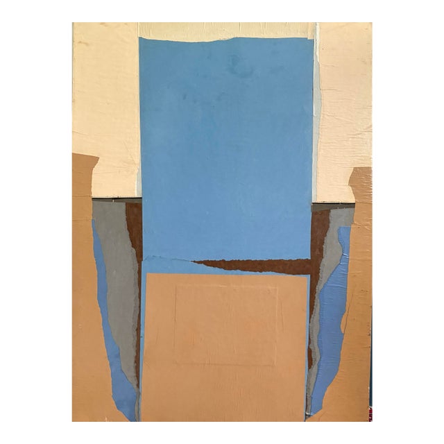 Barbara Beck 1960s Paper Collage on Board For Sale