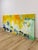 Abstract Set of 3 Modern Abstract Paintings Yellow Green Blue Wall Art Acrylic on Canvas For Sale - Image 3 of 16