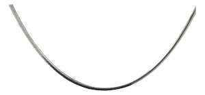 Ladies 14K White Gold Rounded Herringbone Style Chain