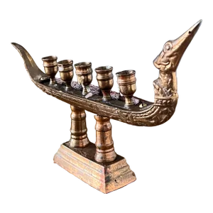 1950s Thai Suphannahong Dragon Boat Menorah