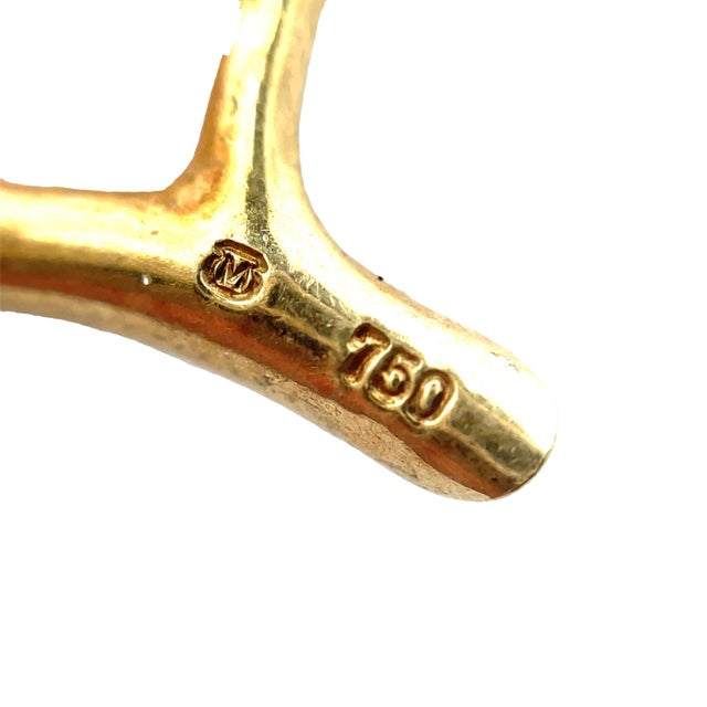 Mikimoto 18k Yellow Gold Pearl Tree Branch Brooch Pin For Sale - Image 4 of 4