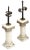 Antique White Marble Column Form Table Lamps - A Pair For Sale - Image 4 of 11