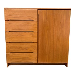Vintage Danish Modern Teak Chifferobe For Sale