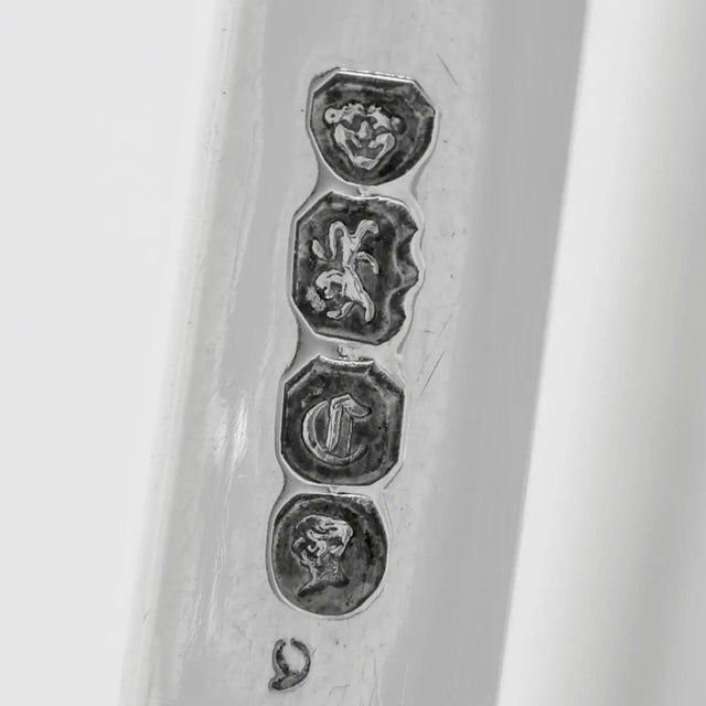 Estate William Eaton English Sterling Silver Master Asparagus Tongs For Sale - Image 9 of 11