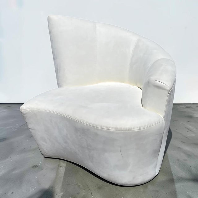 Textile Vladimir Kagan Bilbao Swivel Slipper Chair For Sale - Image 7 of 15