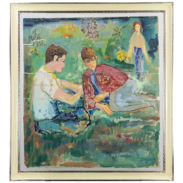 Sirio Pellegrini, A Day in the Countryside, Watercolor on Paper, 1960s For Sale - Image 9 of 9