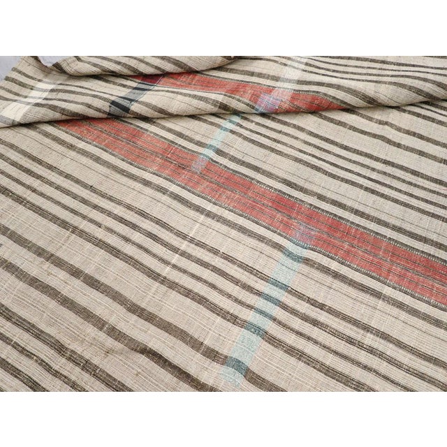 Beige Mid-20th Century Handmade Turkish Flatweave Kilim Room Size Carpet For Sale - Image 8 of 8