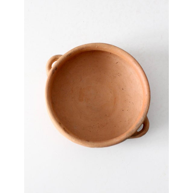 Antique Terra Cotta Bowl With Loop Handles For Sale - Image 9 of 10