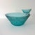 Mid-Century Modern Mid-Century Modern Anchor Hocking Aquamarine Textured Glass 'Soreno' Chip & Dip Set For Sale - Image 3 of 8