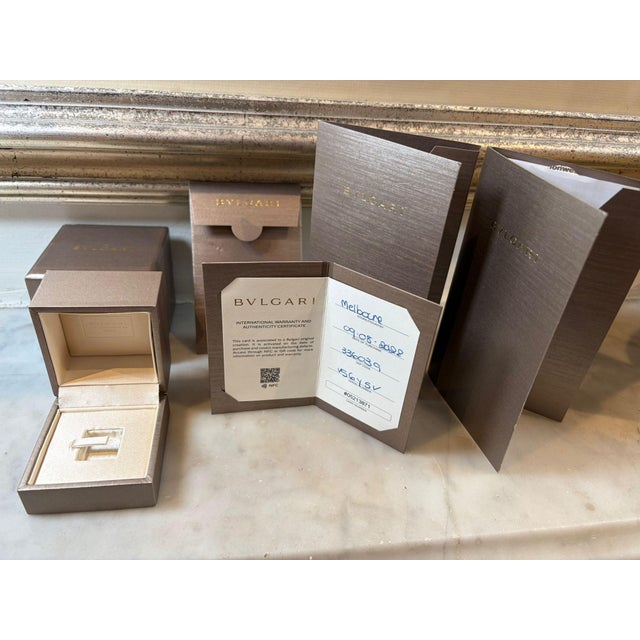 Silver Bvlgari B.Zero1 18ct White Gold Ring 10.3g, Size 12.5 For Sale - Image 8 of 9