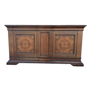Vintage Mahogany Sideboard With Geometric Inlay For Sale