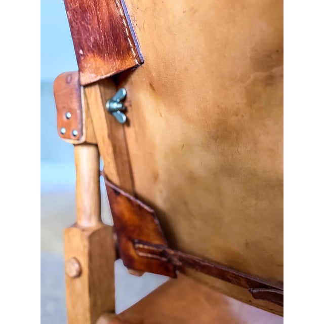 Cognac Leather Safari Chair by by Wilhelm Kienzle, 1950s For Sale - Image 15 of 17
