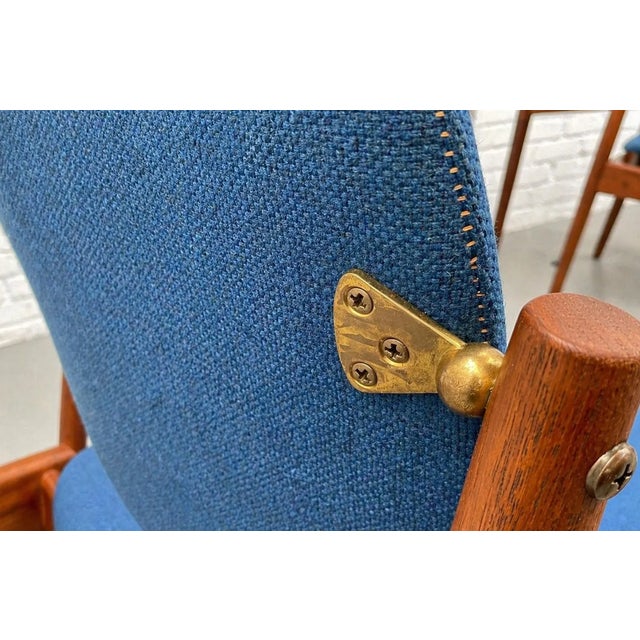 Mid Century Modern Danish Teak Model 203 Armchair + Ottoman by Arne Vodder for France & Daverkosen, C. 1960's For Sale - Image 17 of 17