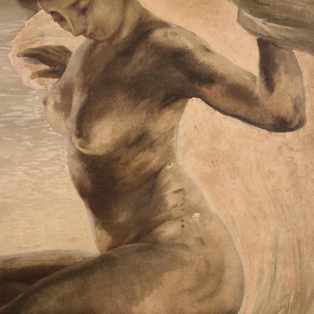 Italian Artist, Nude of a Young Woman, 1920, Oil on Canvas For Sale - Image 12 of 16