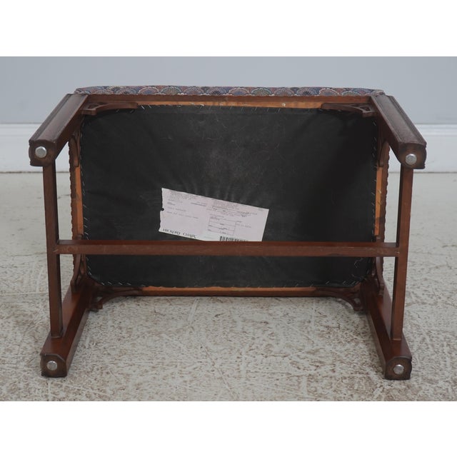 Hickory Chair Chippendale Mahogany Ottoman Stool For Sale - Image 14 of 15