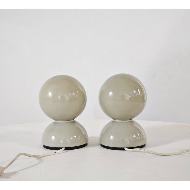 Black Eclisse Italia Table Lamps by Vico Magistretti for Artemide, 1965, Set of 2 For Sale - Image 8 of 18