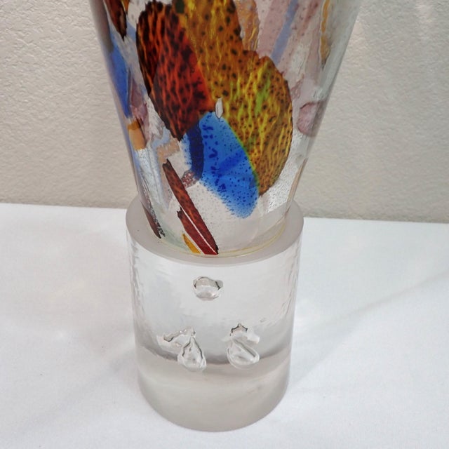 1990s Murano Multicolor Abstract Modern Glass Art Sculpture For Sale - Image 13 of 18