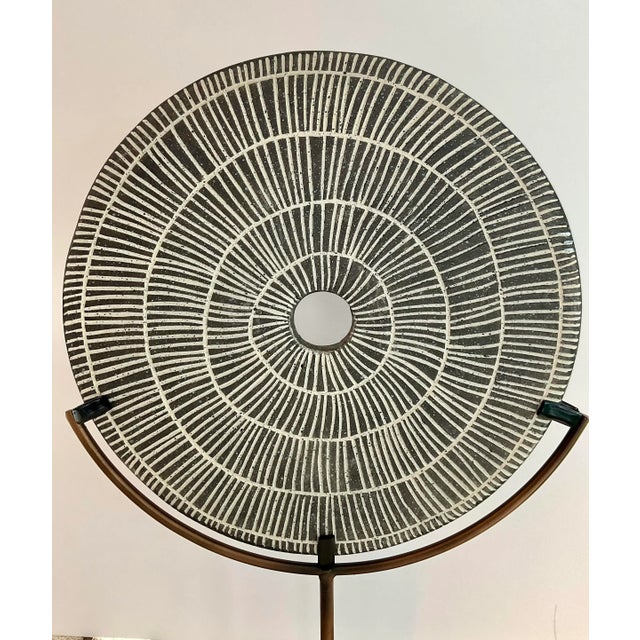 Contemporary Organic Modern Gray Stone Radial Sculpture For Sale - Image 3 of 3