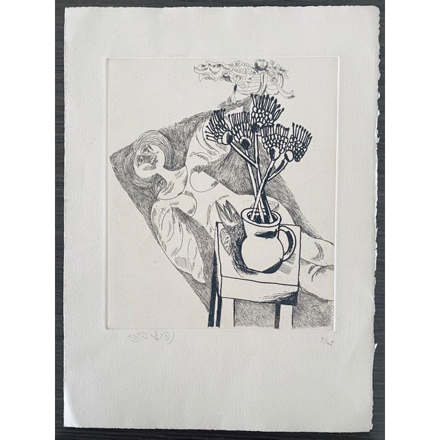 Naftali Bezem, Israeli Judaica Etching Print Bezem For Sale - Image 9 of 9