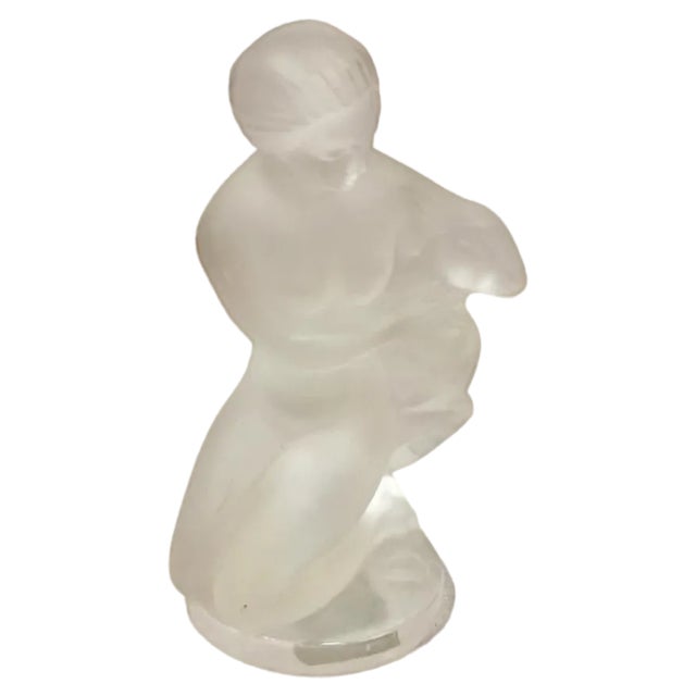 Wood Nymph Statuette in Opalescent Glass by Rene Lalique, France, 1960 For Sale