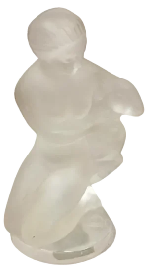 Wood Nymph Statuette in Opalescent Glass by Rene Lalique, France, 1960