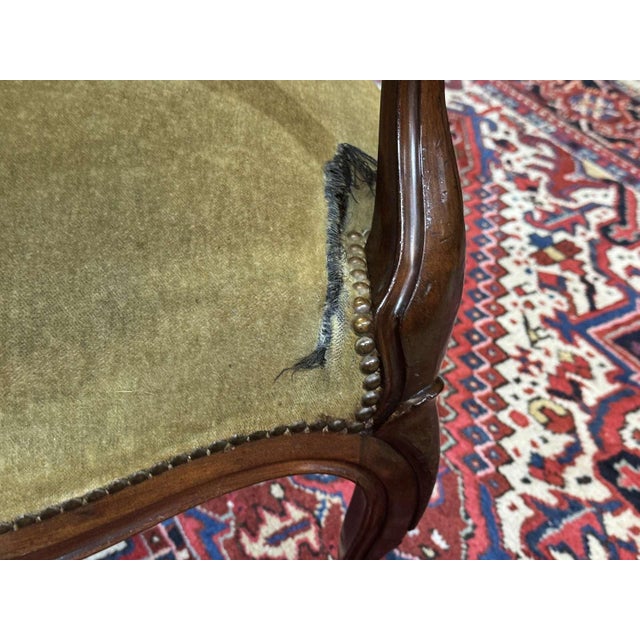 19th-Century Napoleon III Mahogany Armchairs, Set of 2 For Sale - Image 11 of 18