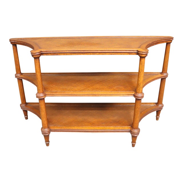 Ethan Allen Legacy Collection Tiered Console Table For Sale