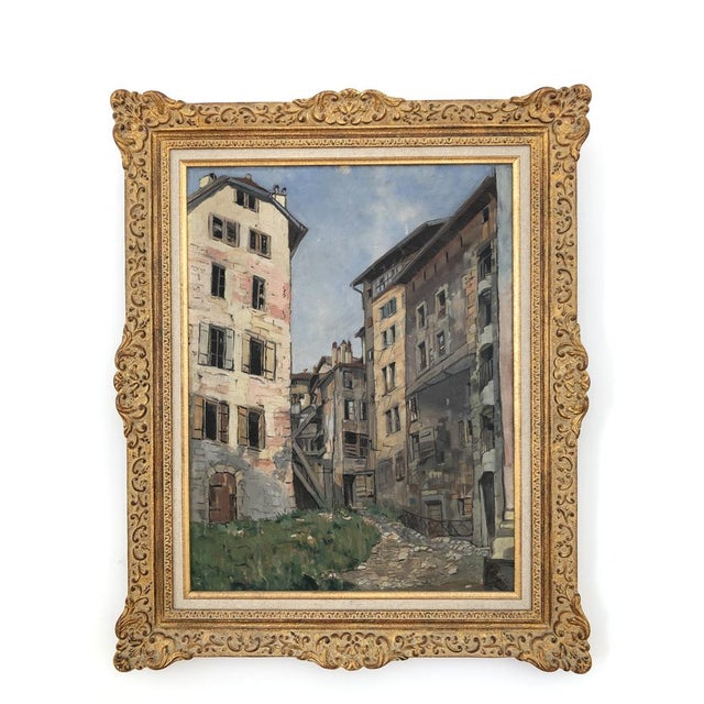 René Samuel Beguin, Village de montagne, 1930, Oil on Canvas, Framed For Sale - Image 10 of 10