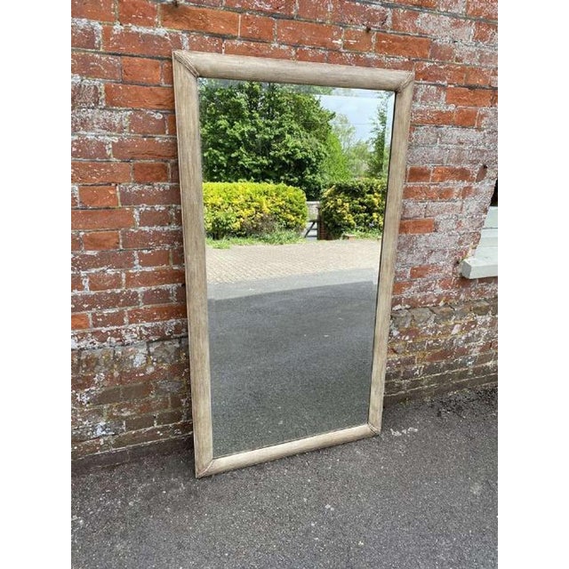 Gold Large Antique 19th Century French Carved Wood & Gesso Paint Mirror For Sale - Image 8 of 8
