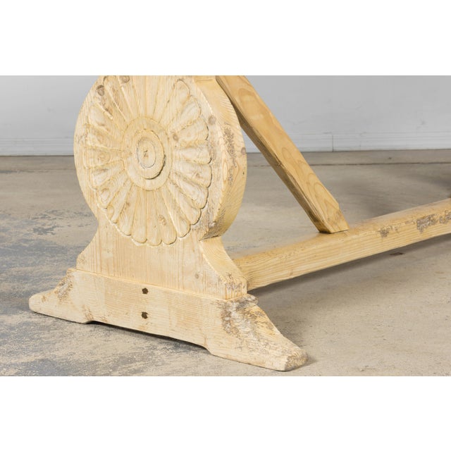 Late 19th Century French Provincial Bleached Pine Monastery Dining Table For Sale - Image 18 of 18